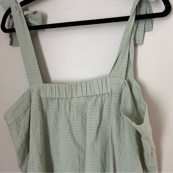 A.N.A. Tank Top Desert Sage Light Green Tie Straps Casual Neutral - Picture 5 of 8